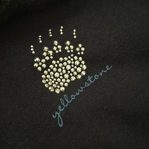 Yellowstone Hoodie sweatshirt blue sparkly paw size large